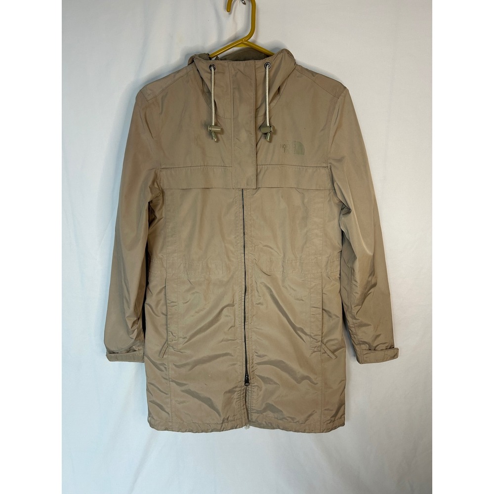 The North Face Womens Cagoule DryVent Parka Rain Jacket Tan XS NF0A2S51 - Picture 9 of 16